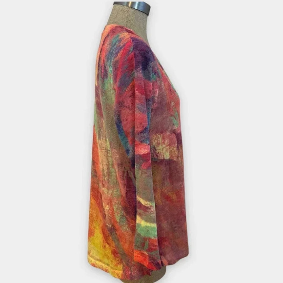 SOFT‎ Surroundings Multi-Color Long Sleeve Top PM - Picture 3 of 5